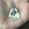 Nana Necklace Grandchild Necklace Personalized Necklace Personalized Jewelry Handstamped Necklace Birthstone Necklace Mothers Day Gift