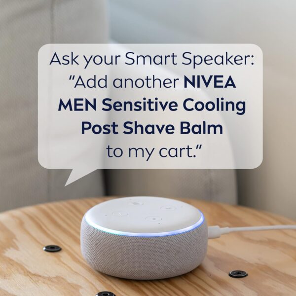 NIVEA MEN Sensitive Cooling Post Shave Balm with Vitamin E, Chamomile and Seaweed Extracts, 3 Pack of 3.3 Fl Oz Bottles