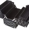 Caboodles Make Me Over 4 Tray Train Case, Cosmetic Storage Case & Organizer, Black Lace, 3.5 Lb