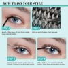Lash Clusters Kit 320Pcs,30D 40D Eyelash Extension Kit,Lash Bond and Seal Waterproof,Lash Remover for Individual Cluster Lashes Kit,Lash Applicator Tool for DIY Lash Extension Kit(D-Mix9-16mm Kit)