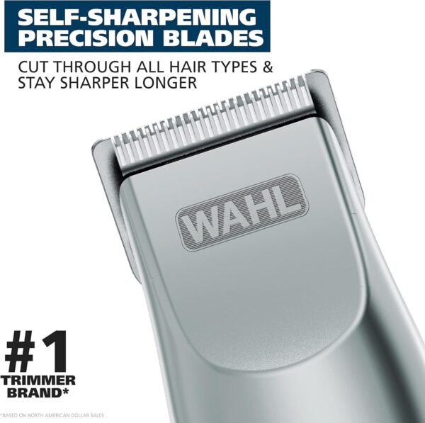 Wahl Groomsman Battery Operated Facial Hair Trimmer for Beard & Mustache Trimming Including Light Detailing and Body Grooming – Model 9906-717V