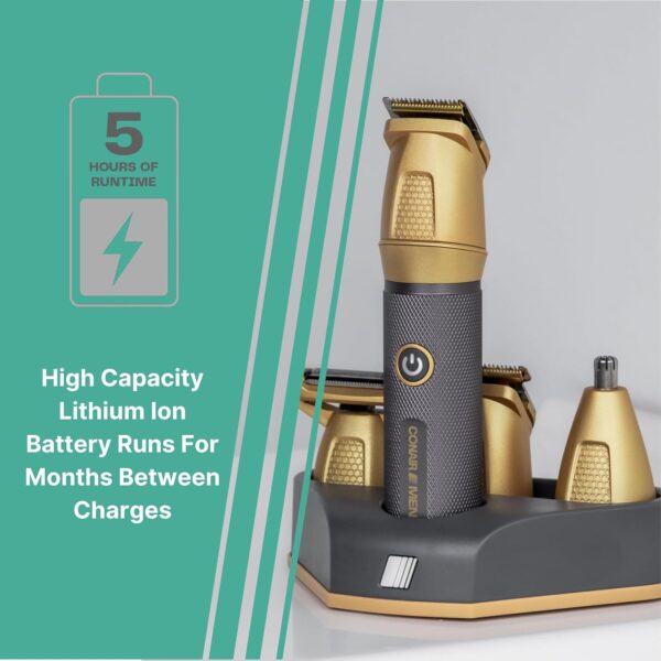 Conair Men All-in-One Trimmer for Men - Nose Hair, Beard, Mustache, Body Hair Trimmer - 19 Piece Men's Grooming Kit for Manscaping- Showerproof - Rechargeable