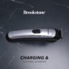 Brookstone - Hair & Beard Trimmer Kit, Precision Grooming for Hair, Beard, & Body with Adjustable Combs, Charging Base & Accessories (14-Piece)