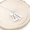 Custom Dog Bone Memorial Necklace - Memorial Necklace With Personalized Names For Dog Lovers - Pet Jewelry Puppy Animal Pendant