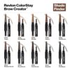 Revlon Eyebrow Pencil & Powder, ColorStay Brow Creator 2-in-1 Eye Makeup with Spoolie, Longwearing with Precision Tip, 610 Dark Brown, 0.23 Oz