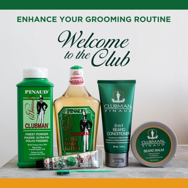 Clubman Pinaud Beard Balm – Nourishing & Conditioning Beard Balm for Men, Strong Hold, 2 oz