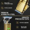 FADEKING® Professional Hair Clippers for Men - Cordless Hair Clippers, LCD Display Barber Clippers for Hair Cutting & Mens Grooming with Travel Case (Gold+Bronze)