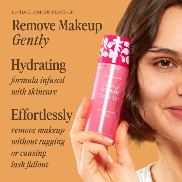 Grande Cosmetics Makeup Remover, Removes Water & Oil Based Makeup, Long-Wear & Waterproof Makeup Vanish