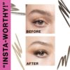 wet n wild Ultimate Eyebrow Retractable Definer Pencil, Medium Brown, Dual-Sided Brow Brush, Fine Tip, Shapes, Defines, Fills Brow Makeup