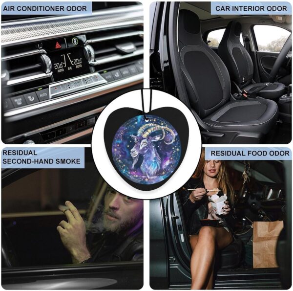 Zodiac Capricorn Sign Novelty Car Air Fresheners 3 Pcs Funny Printed Pendant Decoration Hanging Accessories