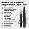 REVLON ColorStay Micro Easy Precision Liquid Eyeliner, Waterproof, Smudgeproof, Longwearing with Felt Tip Applicator, 301 Blackout, 0.057 fl oz