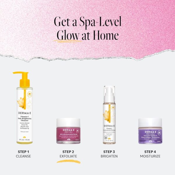 DERMA E Microdermabrasion Scrub with Dead Sea Salt & Citrus Essential Oils – Facial Exfoliating Scrub Smooths, Revitalizes and Renews – Ideal for Scars and Wrinkles, 2oz