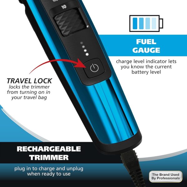 Wahl Manscaper® Total Body Grooming and Your Hair Down There Rechargeable Deluxe Hair Trimmer and Shaver with Safe-Touch Detachable Stainless Steel Precision Blades - Model 5708