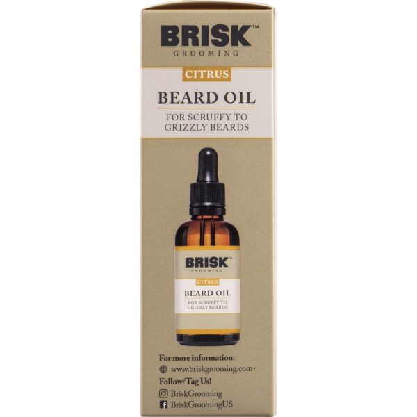 Beard Grooming Oil Liquid, Citrus for Beard Hair, 1.7 Oz