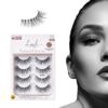 KISS Lash Couture Naked Drama Collection False Eyelashes Multipack 01 with Cushion Flexi Band, Style 'Ruffle', Full & Fluffy Volume, 4 Pairs Fake Eyelashes
