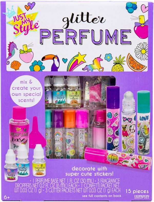 Just My Style Glitter Roller Perfume by Horizon Group USA Multi-color, 10 x 9 x 13.5