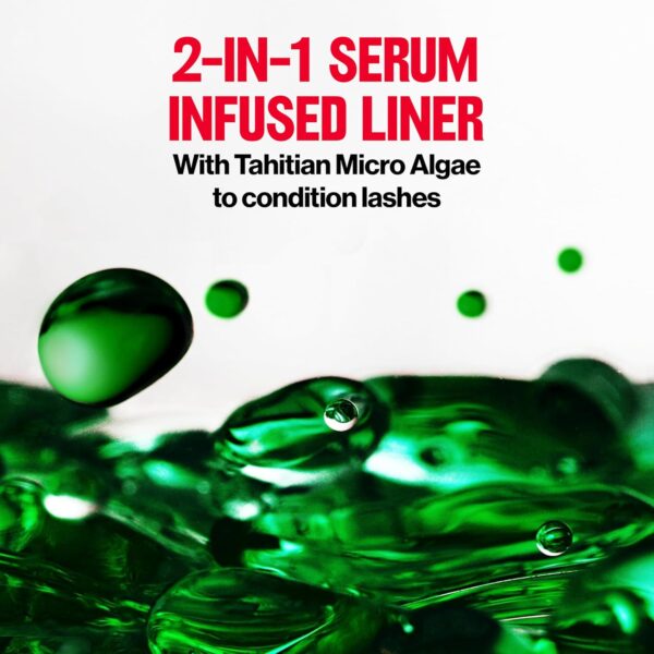 REVLON ColorStay Lash Serum + Liner, Waterproof Eyeliner, Healthier Looking Eyelashes, Smudge-Resistant Flexible Brush Tip, 001 Blackest Black