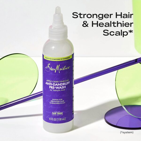 SheaMoisture Hair Care System Anti-Dandruff Pre-Wash For Stronger Hair & Healthier Scalp Formulated With Apple Cider Vinegar Fair Trade Shea Butter For Soft, Smooth Hair 4oz