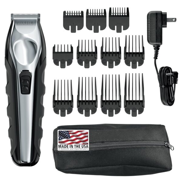 Wahl USA Lithium Ion Total Beard Trimmer for Men with 11 Guide Combs for Easy Trimming, Detailing, & Grooming – Model 9888