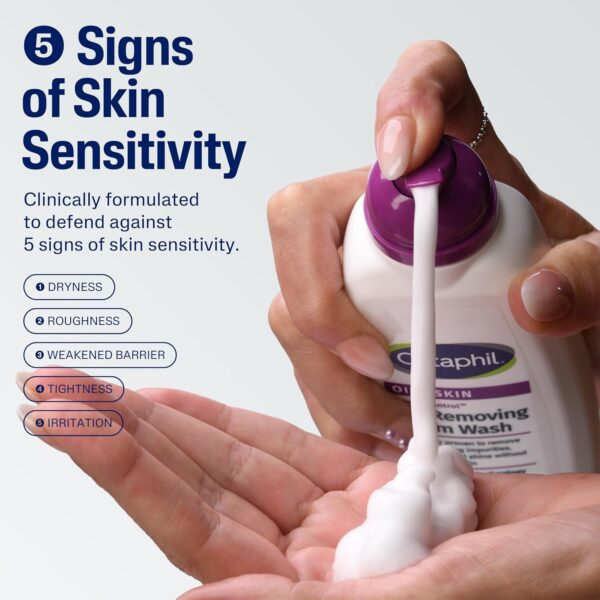 Cetaphil Pro Oil Removing Foam Wash, Foaming Facial Cleanser, Fragrance Free Formula Suitable for Sensitive Skin, 8 Fluid Ounce (Pack of 3)