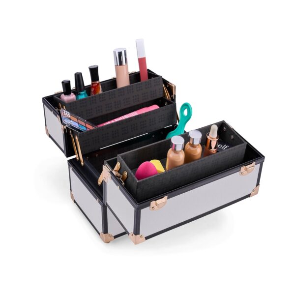 Caboodles Women's Make Me Over Train Case, White