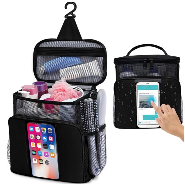 Toiletry Bag, Hanging Toiletry Bag 10x5.6x10" Large Capacity Foldable Portable Water Resistant Shower Bags for Women Dorm Home Travel Essentials