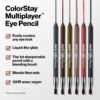 REVLON ColorStay Multiplayer Liquid-Glide Eye Pencil, Multi-Use Makeup With Blending Brush, Blends Then Sets, Creamy Texture, Waterproof, Smudge-proof, Longwearing, 401 Checkmate, 0.03 Oz