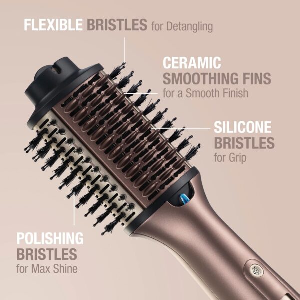 INFINITIPRO by CONAIR 2-in-1 Blow Dryer Brush | Wet-to-Dry Hot Air Styler for All Hair Types | 3" Oval Barrel | Volumize Smooth Refresh