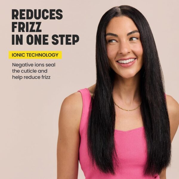 Drybar The Brush Crush Heated Straightening Brush | One Step Hair Straightener Brush, Smooth and Style for Frizz-free Hair, Works With All Hair Types