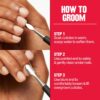 Revlon Expert Dual-Ended Nail Groomer, Stainless Steel Manicure Tool, Clean Under Fingernails and Lift Cuticles, 1 Count