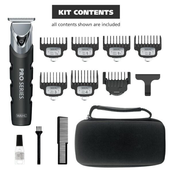 Wahl Pro Series Forever Blade Stainless Steel Cordless Rechargeable Beard Trimmer for Men with No Slip Grip & USB Charge, Made in The USA – Model 3026017