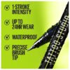 Maybelline Tattoo Studio Ink Pen Eyeliner, Waterproof & Smudge Resistant Liner, Up to 24 Hours Eye Makeup Wear, Jet Black, 1 Count