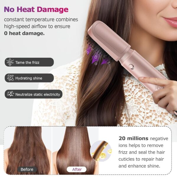 Straightener and Curler 2 in 1 with Vented Cool Air to Lock in Style, Flat Iron Curling Wand
