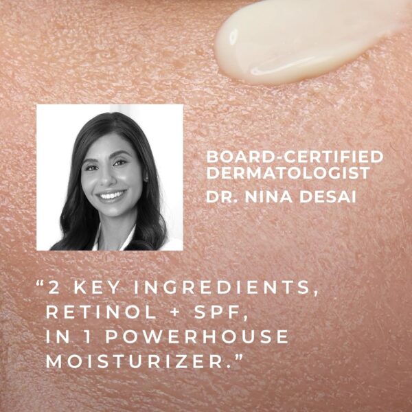 RoC Retinol Correxion Deep Wrinkle Daily Face Moisturizer with Sunscreen SPF 30, Skin Care Treatment for Fine Lines, Dark Spots, Post-Acne Scars, 1 Ounce (Packaging May Vary)