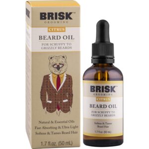 Beard Grooming Oil Liquid, Citrus for Beard Hair, 1.7 Oz