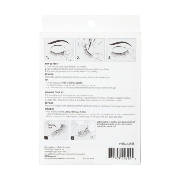 KISS Looks So Natural False Eyelashes Multipack #03, Lightweight & Comfortable, Delicate Volume, Natural-Looking, Tapered End Technology, Reusable, Cruelty-Free, Contact Lens Friendly, 5 Pairs