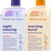 Clean & Clear 2-Pack Oil-Free Facial Cleansers with Citrus Scent, Morning Burst and Night Relaxing, 16 oz