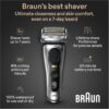 Braun Series 9 9517s PRO+ Electric Razor for Men, 5 Pro Shave Elements & Precision Long Hair ProTrimmer, Charging Stand, Braun’s Best for Smooth Skin, Wet & Dry Electric Razor with 60min Runtime