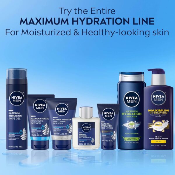 81QTShDyFuL._SL1500_.jpg NIVEA MEN Maximum Hydration Moisturizing Face Wash with Aloe Vera, 5 Fl Oz Tube