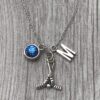 Personalized Hockey Necklace with Letter Charm, Hockey Jewelry, Hockey Gifts, Ice Hockey Charm Necklace, for Women, Teen & Girl Hockey Players