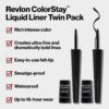 Revlon Liquid Eyeliner, ColorStay Eye Makeup, Smudgeproof, Longwearing with Ultra-Fine Tip, 251 Blackest Black (Pack of 2)
