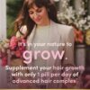 Nature's Bounty Optimal Solutions Hair Growth Supplement with Biotin, Hair Growth Vitamins with Biotin Silicon & Arginine, 1 Per Day, 30 Capsules, One Month Supply
