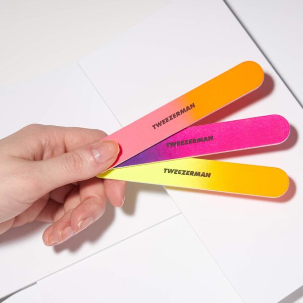 Tweezerman Piece Neon Hot Nail Files, Assorted 3 Count