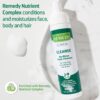 Medline Remedy Clinical No-Rinse Foam Cleanser, Vanilla Scent (8 fl oz), No Rinse Shampoo and Body Cleanser for Sensitive Skin, Hydrating, Paraben and Sulfate Free, For Face, Body, and Hair, All Ages