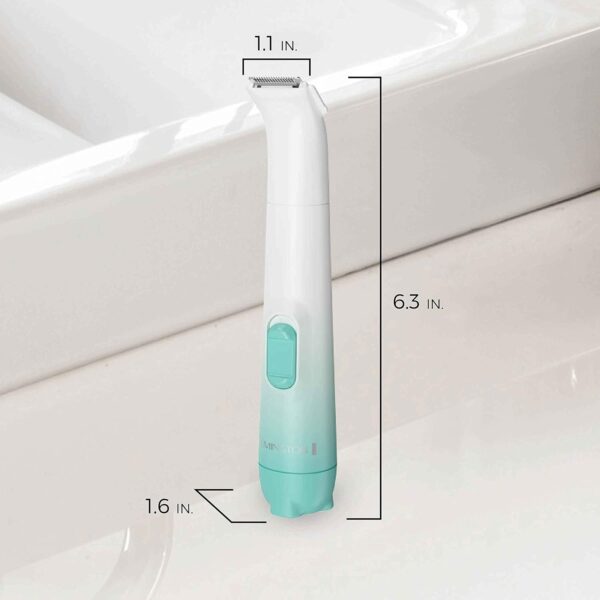 Remington Smooth & Silky Body & Bikini Kit, Cordless bikini trimmer and shaver for women, Waterproof for grooming in the shower, White/Green