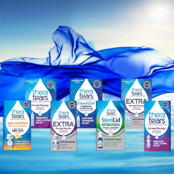 TheraTears SteriLid Antimicrobial Eyelid Cleanser and Face Wash, for irritated eyes, 2 Fl Oz