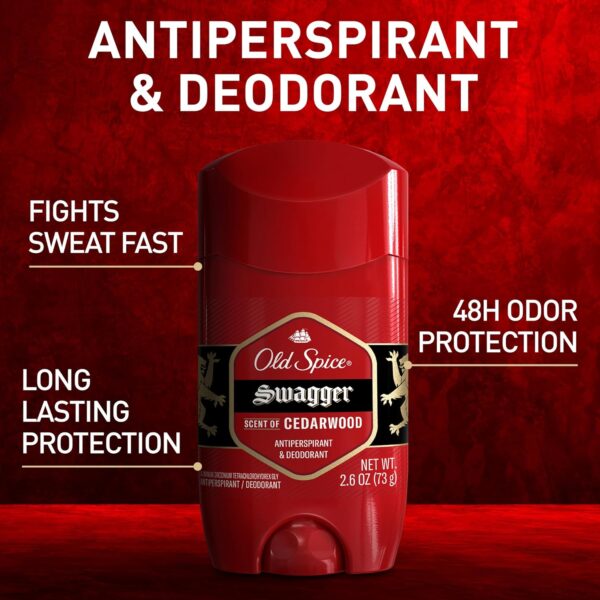 Old Spice Red Zone Collection Invisible Solid Men's Anti-Perspirant and Deodorant, Swagger Scent - 3.4 Oz