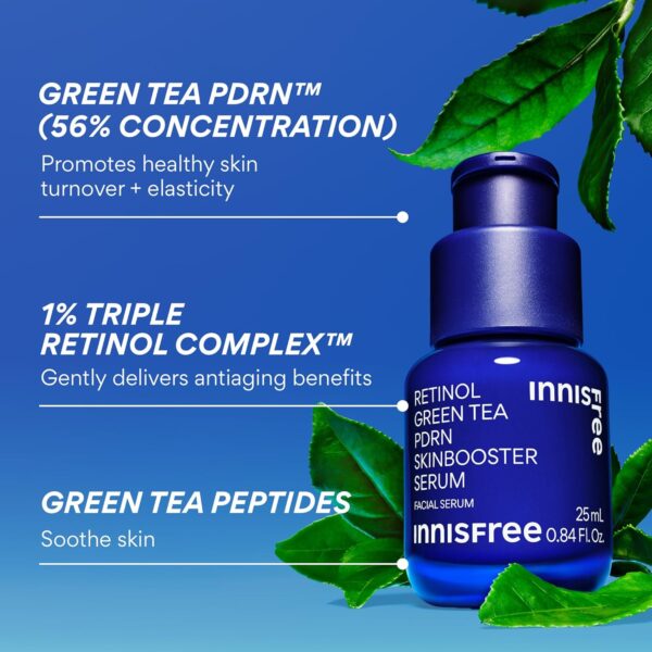 81XyCTslX9L._SL1500_.jpg innisfree Green Tea Retinol PDRN Firming Serum, Vegan Korean Skincare for Fine Lines and Skin Texture