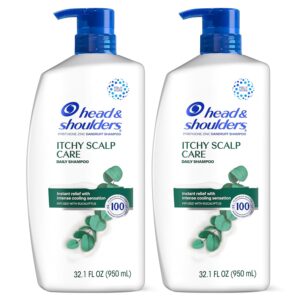 Head & Shoulders Itchy Scalp Care Dandruff Shampoo, Anti-Dandruff Treatment, Infused with Eucalyptus, 32.1 Fl Oz Each, Twin Pack