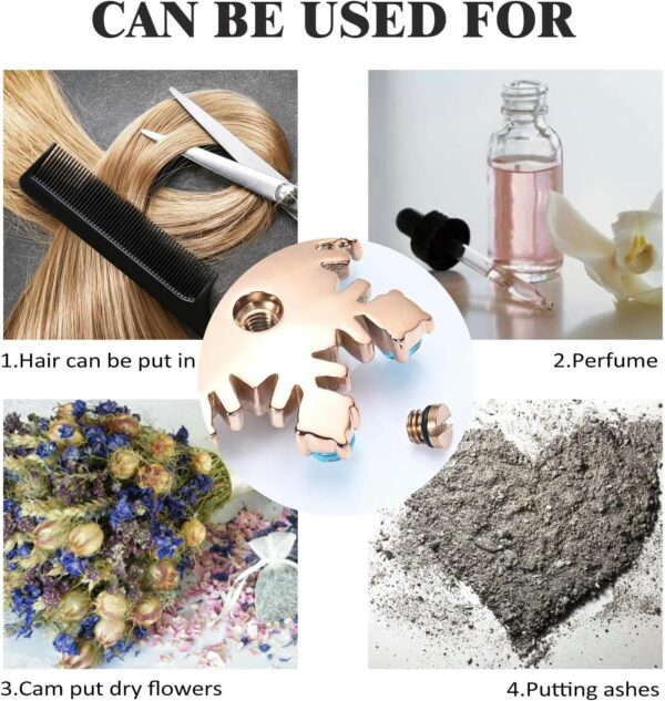 Memorial Urn Necklace Snowflake Pendant with Crystal Pet Dog Ashes Holder Stainless Steel for Woman Cremation Jewelry-B